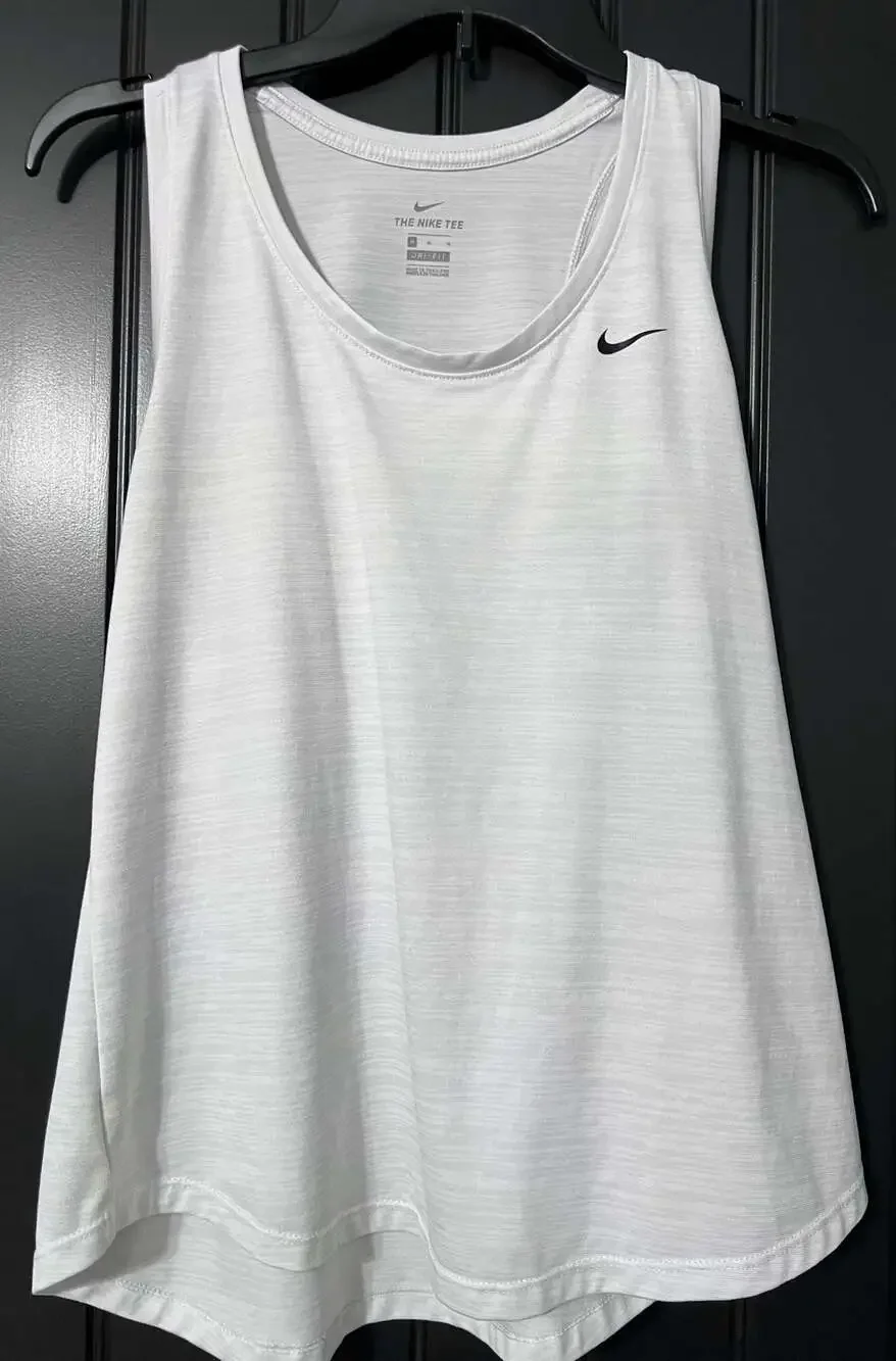 Nike Dri-FIT White Racerback Athletic Tank Top Women's Size M